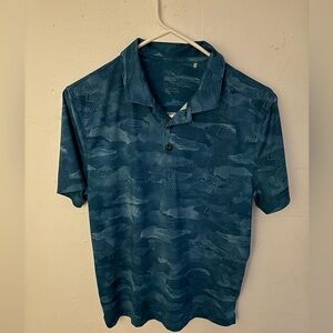 Puma Men's Camouflage Blue Polo